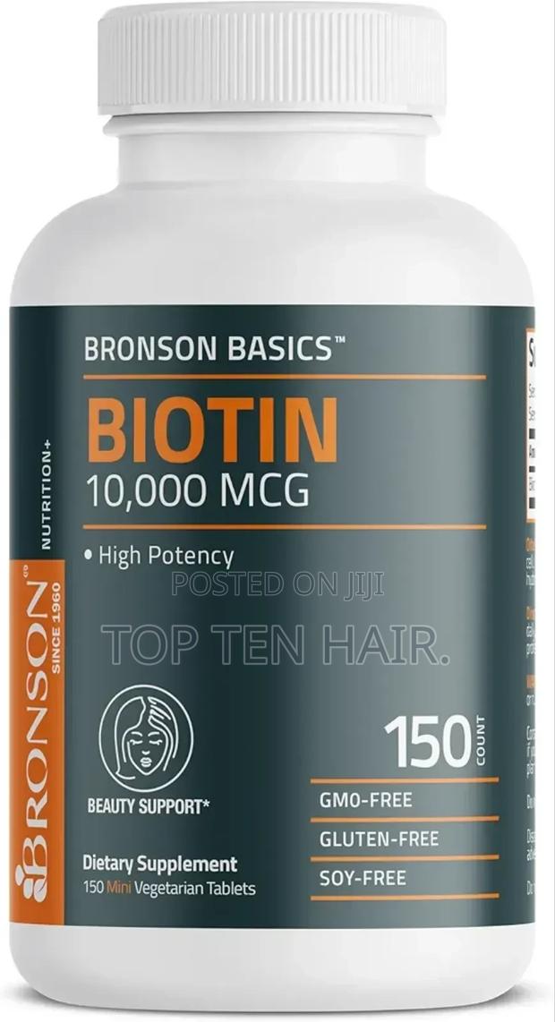 Bronson Biotin Vitamin B7 Supplement. 5000mcg. 150 Tablets - thumbnail 2