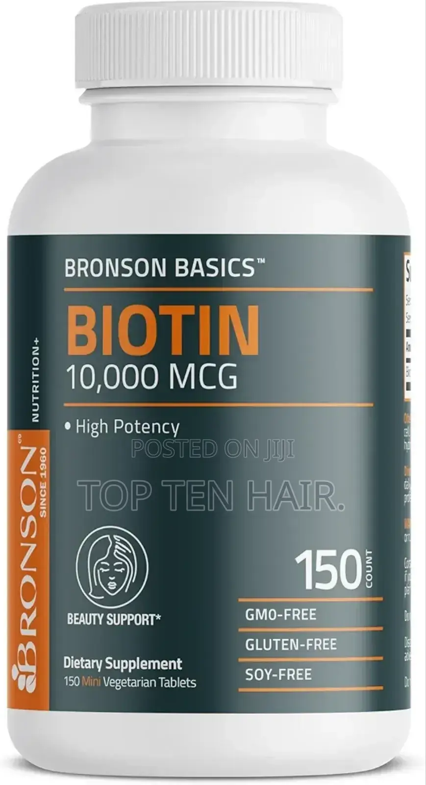Bronson Biotin Vitamin B7 Supplement. 5000mcg. 150 Tablets