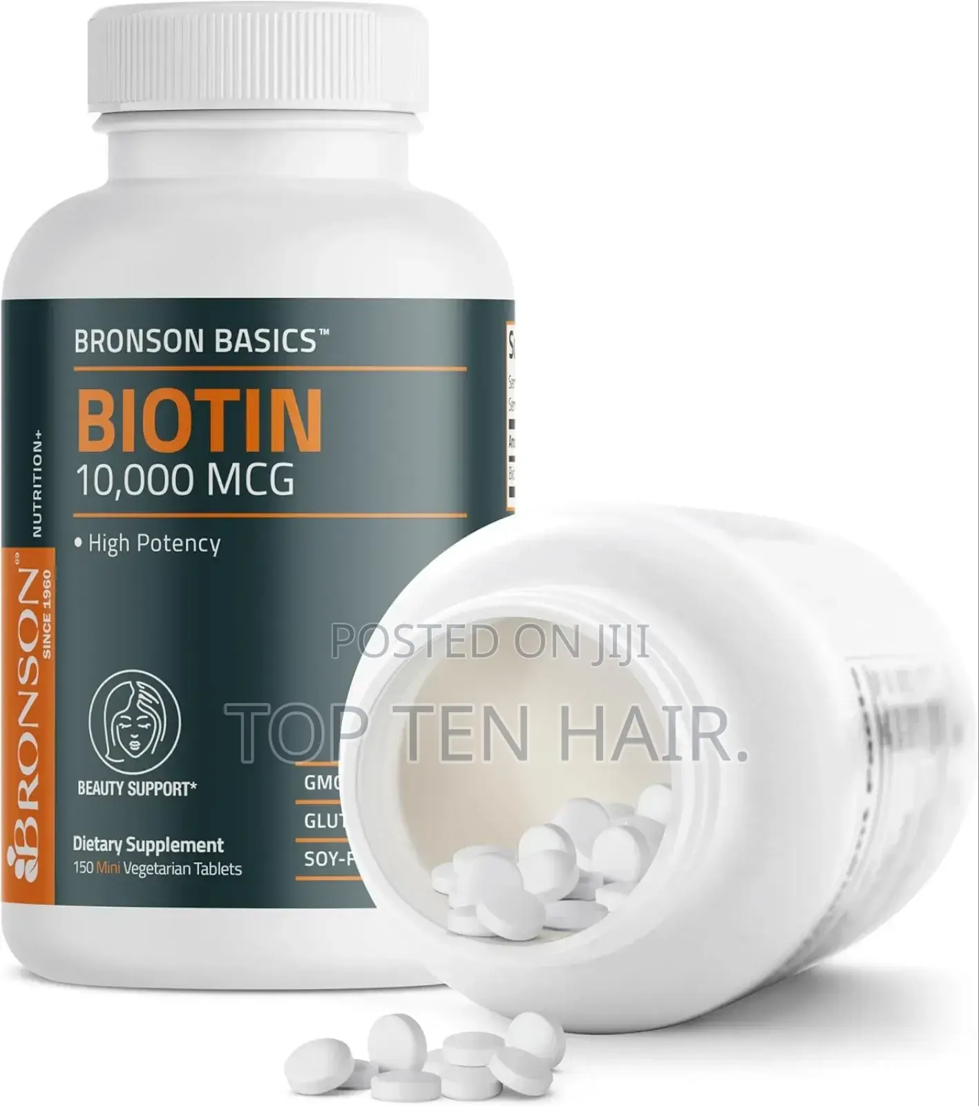 Bronson Biotin Vitamin B7 Supplement. 5000mcg. 150 Tablets