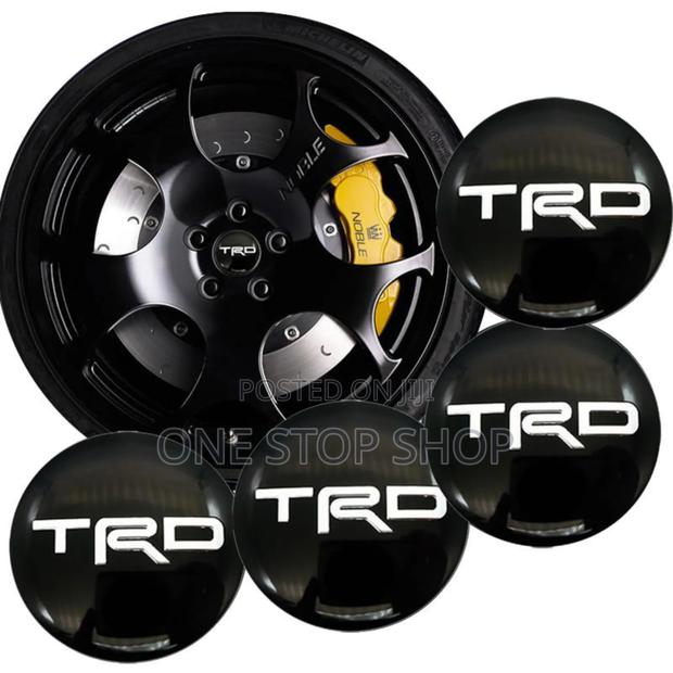 4x TRD Branded Wheel Centre Hub Cap Sticker