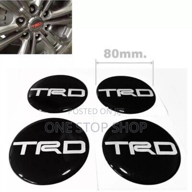4x TRD Centre Cap Self Adhesive Stickers