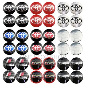 TRD or Toyota Branded Rim Hub Stickers 4pcs Set
