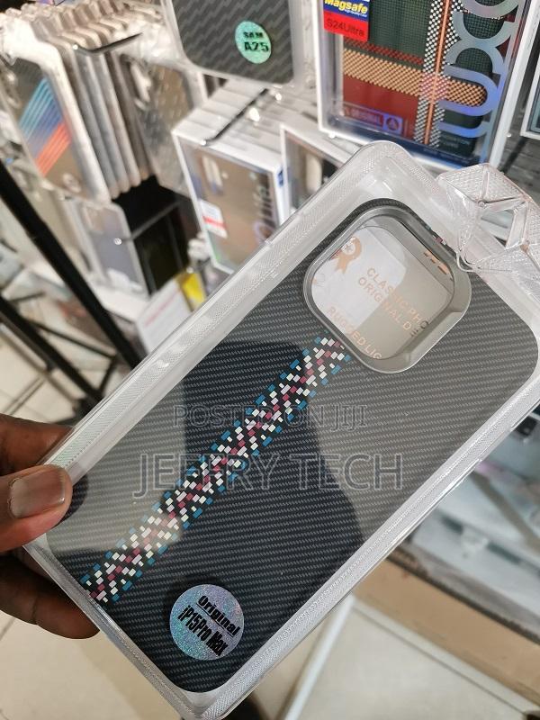 iPhone 15 Pro Max Case Cell Phone Hybrid Back Carbon Fiber - thumbnail 2