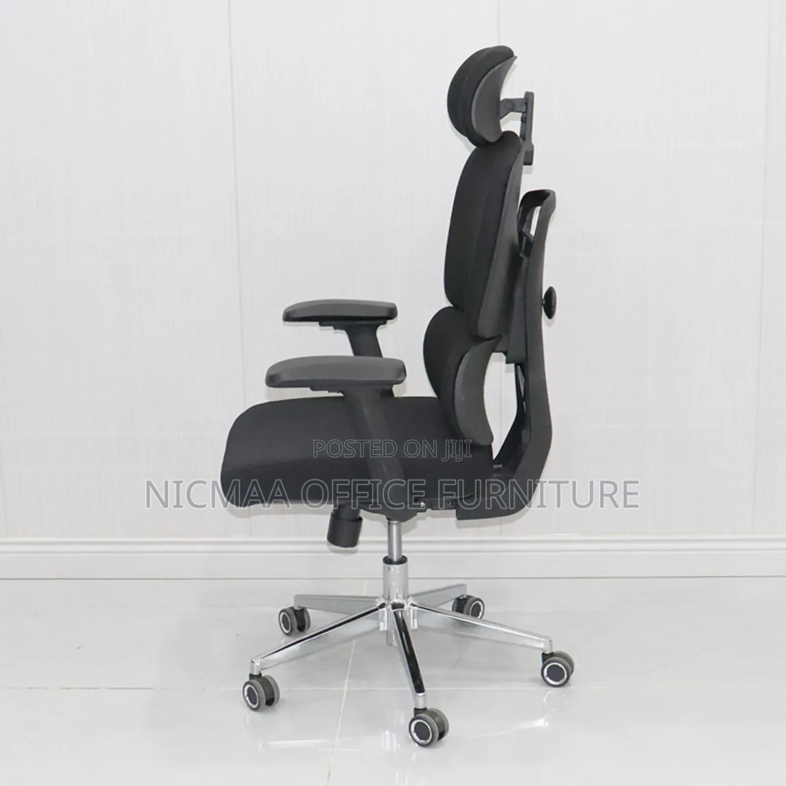 Executive Chair: Black Ergonomic High-Back Chair