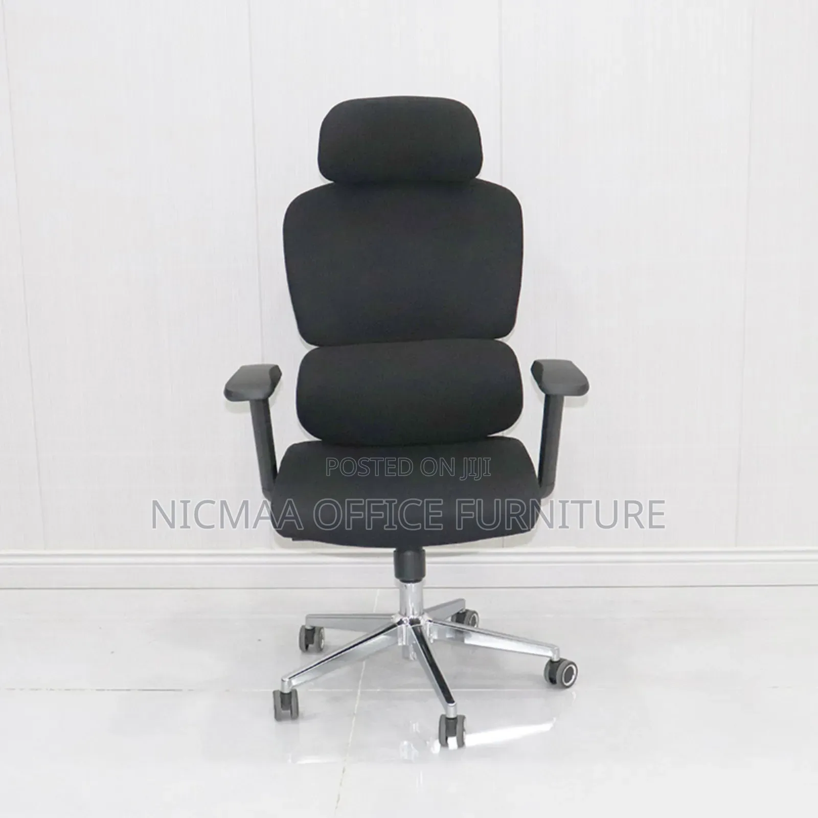 Executive Chair: Black Ergonomic High-Back Chair