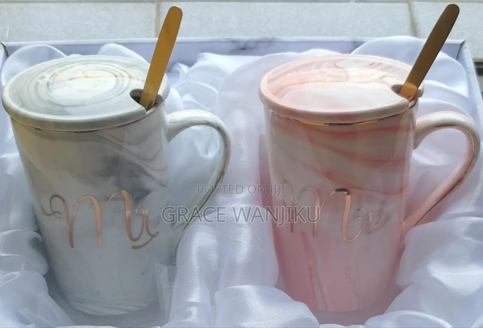 Elegant Style Mr Mrs Ceramic Gift Cup