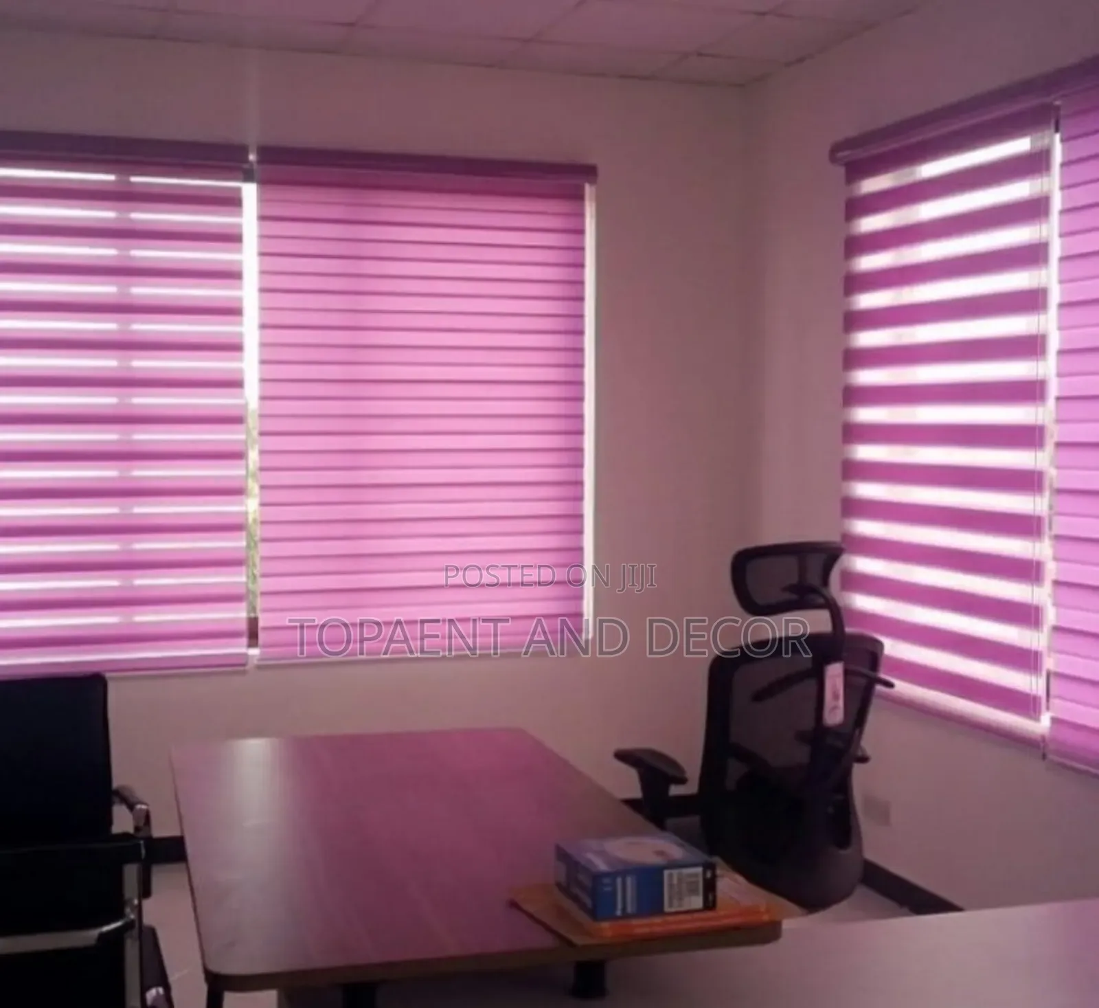 Beautiful Coloured Custom Horizontal Office Window Blinds