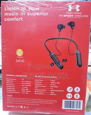 Neckband.Under Armour Air Max Bass Sport Bluetooth Headphone