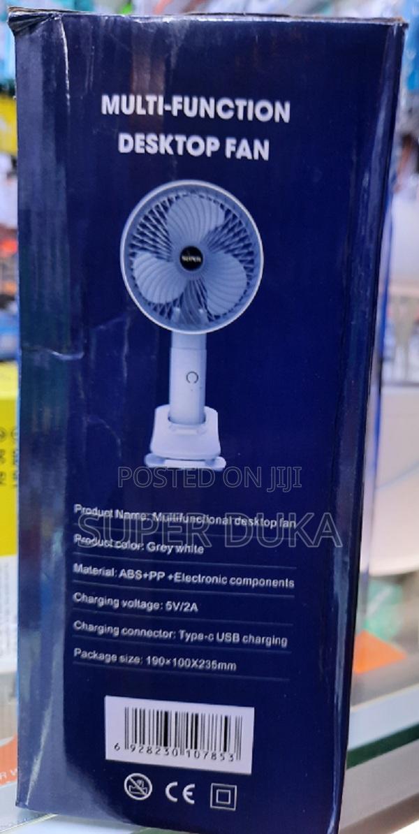 Desktop Fan.Cordless 3 Speed (Clip on/Clamp,Stand) - thumbnail 3