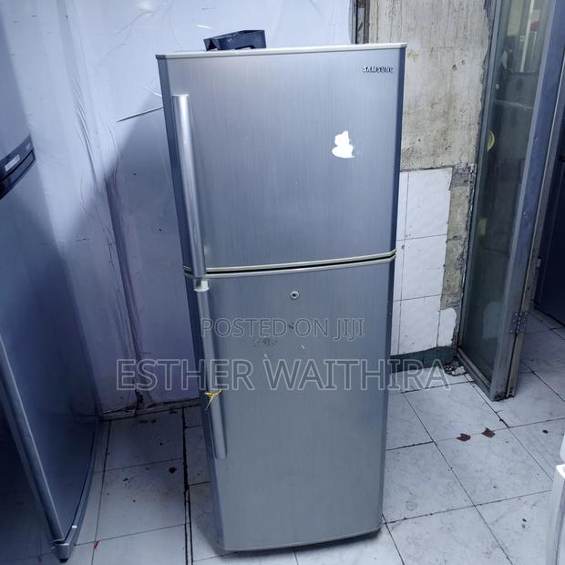 Gray Free Standing Sumsung Fridge