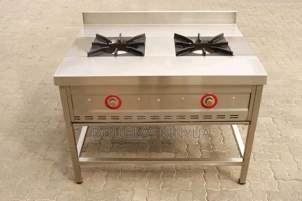 Commercial 2gas Cooker Stainless Steel.
