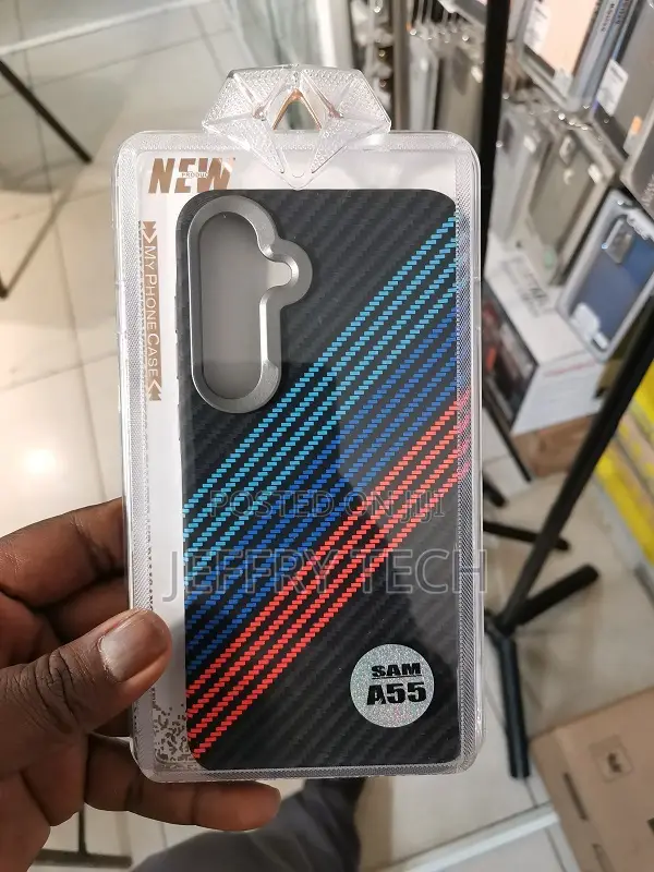 Durable Carbon Fiber Pattern Protective Case for Galaxy A55