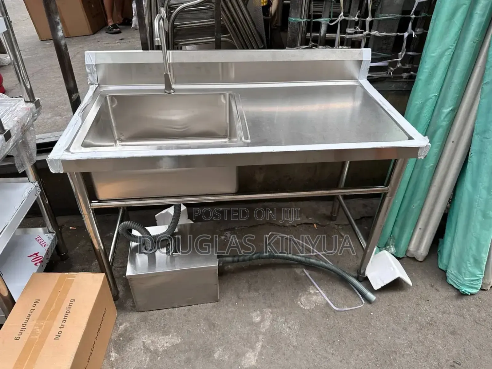 Stainless Steel Heavy Duty Single Bowl Washing Sink.