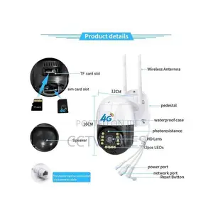 Two-Way Audio 4g Solar Powered Single Lens Solar PTZ Camera