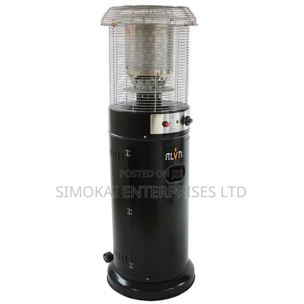 Short Stand Gas Patio Heater 1.35m - Black Alva