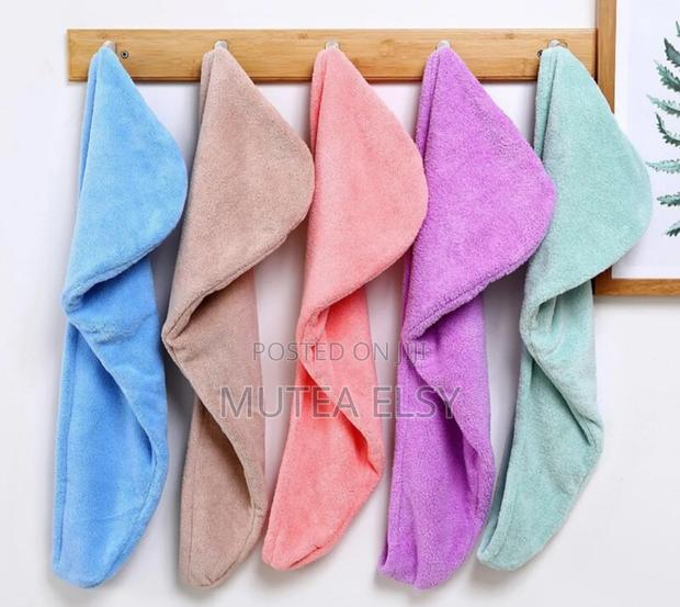 Peach, Purple,Blue,Brawn Microfiber Hair Towel