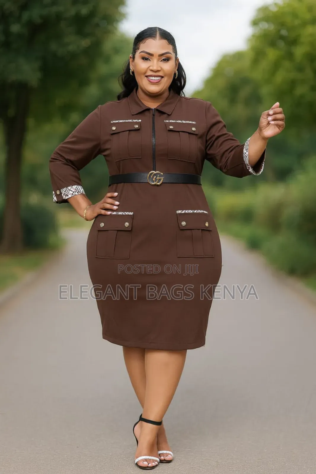 Stylish Black Midi Dress