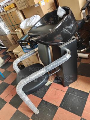 Black Imported Complete Shampoo Sink - main view