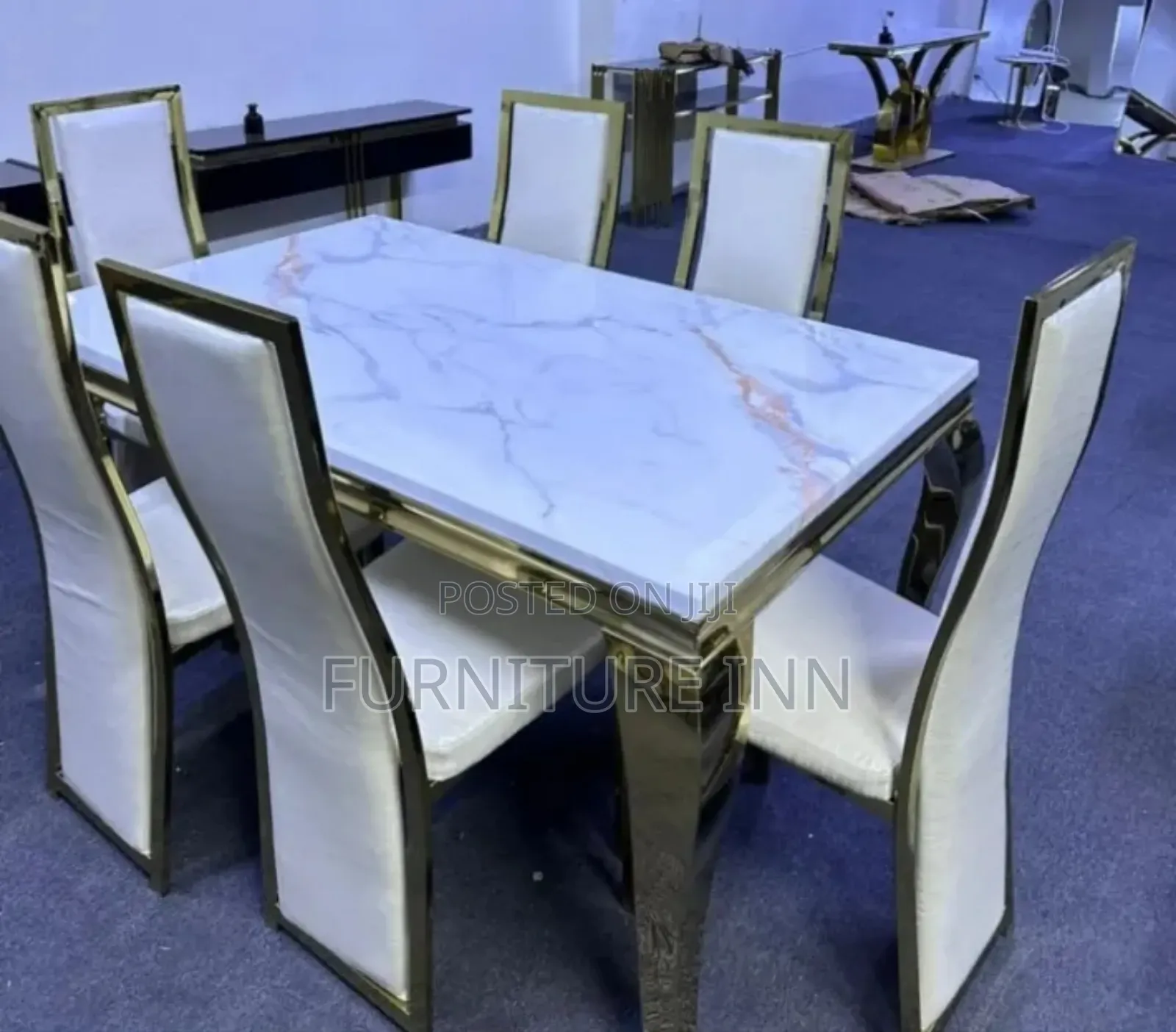 6 Seater Marble Dining Set