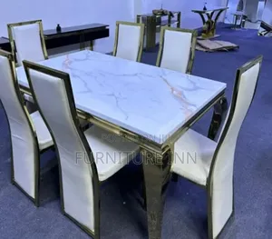 6 Seater Marble Dining Set
