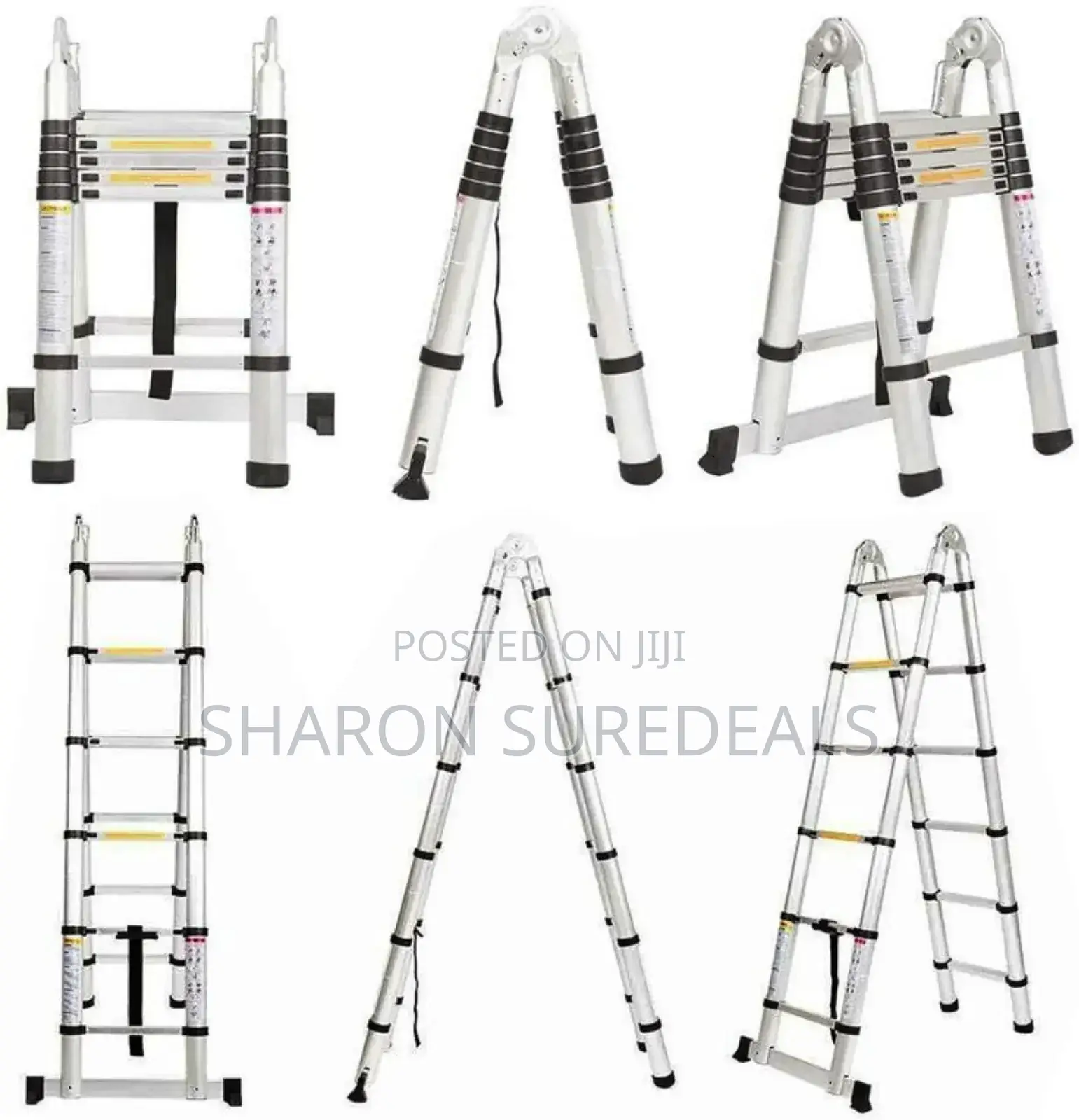 Aluminium Double Sided Ladder/Telescopic 1.9+1.9m