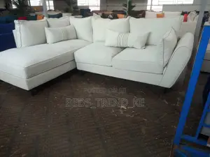 White Snug 6 Seater L Sofa