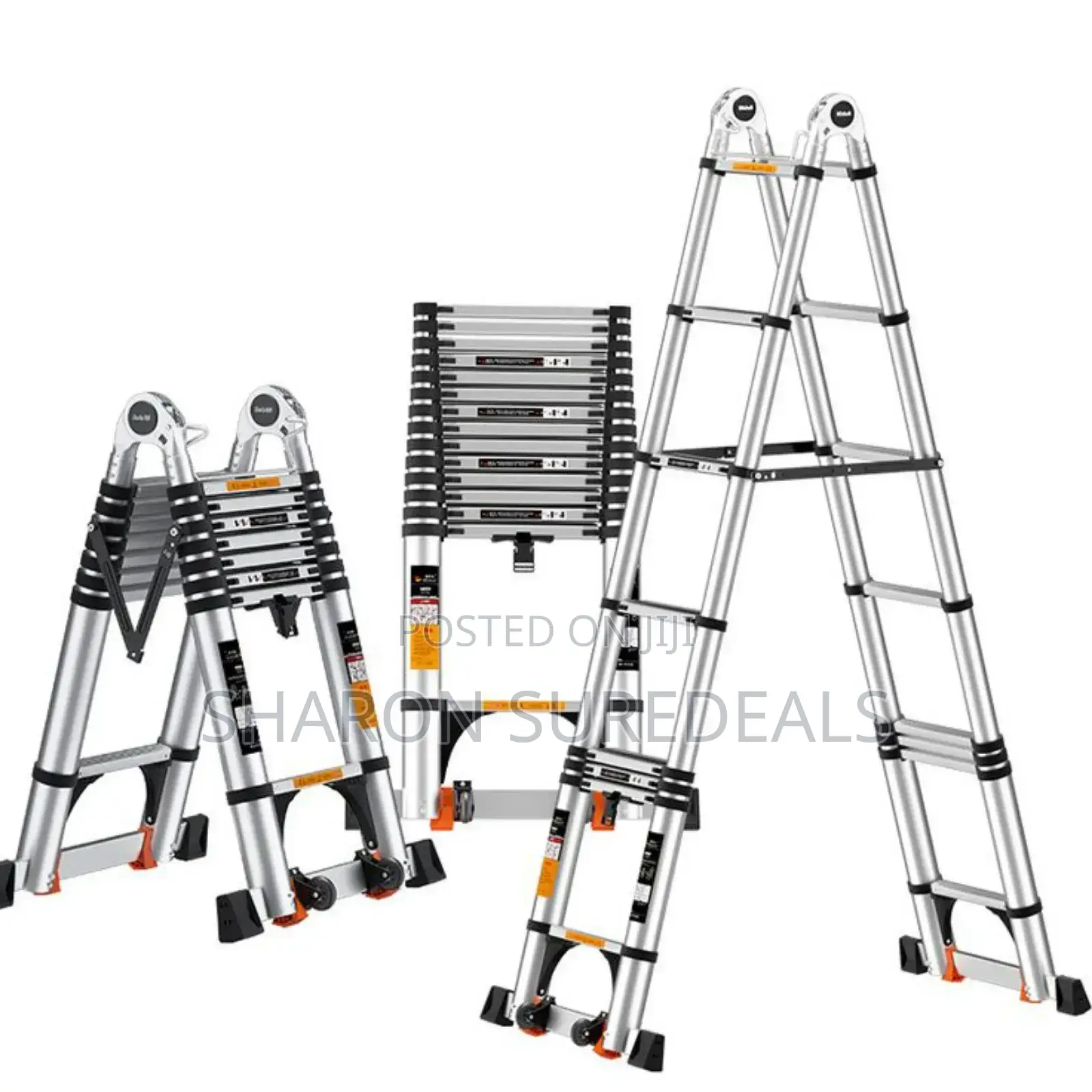Telescoping Ladder Aluminium/2.2+2.2m