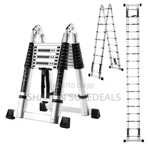 Quality Double Telescopic Ladder/Aluminium Ladder 3.1+3.1m