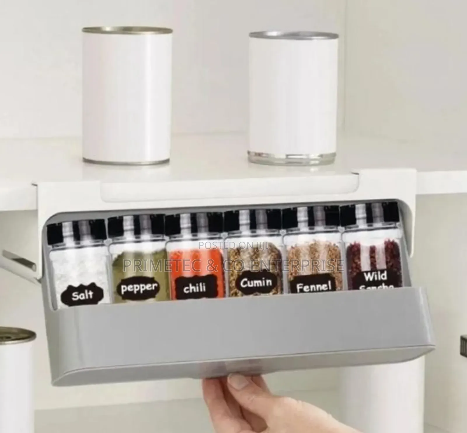 6pc Under Shelf Spice Holder Rack Now Available