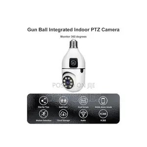 Integrated PTZ Dual Lens Bulb Camera With Motion Detection