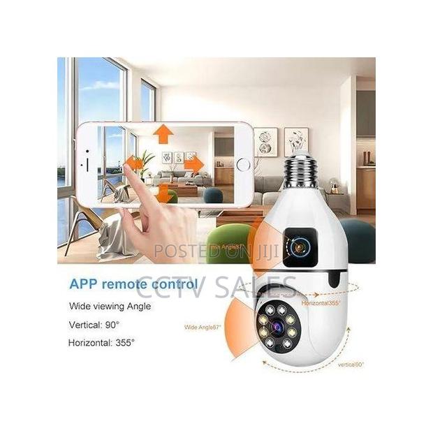 Motion Tracking PTZ Dual Lens Bulb Camera With Night Vision