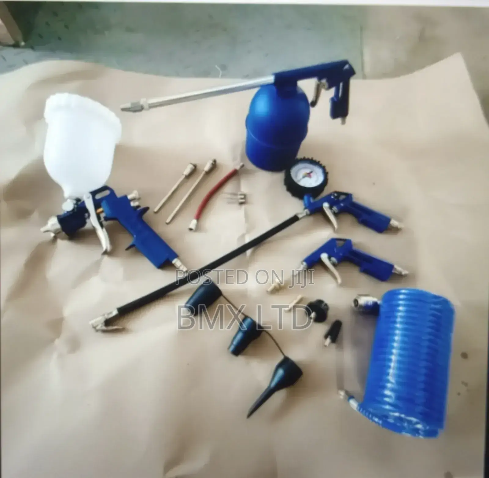 High Performance Air Tool Kit With Gauge and Hose