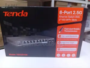 Tenda 8-Port 2.5g Ethernet Switch With 2*10g Sfp+ Slots