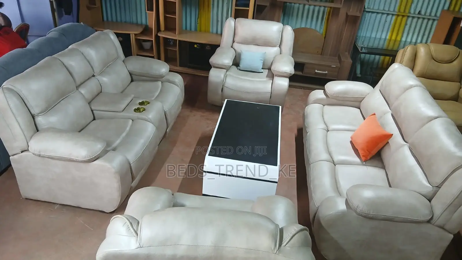 Bold 7 Seater Semi Recliner Sofa Design 3,2,1,1