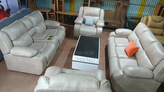 Bold 7 Seater Semi Recliner Sofa Design 3,2,1,1