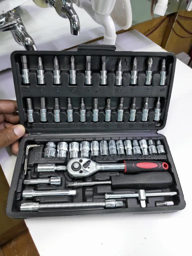 46 Pcs Chrome Socket Set  + Screw Driver Set - thumbnail 2