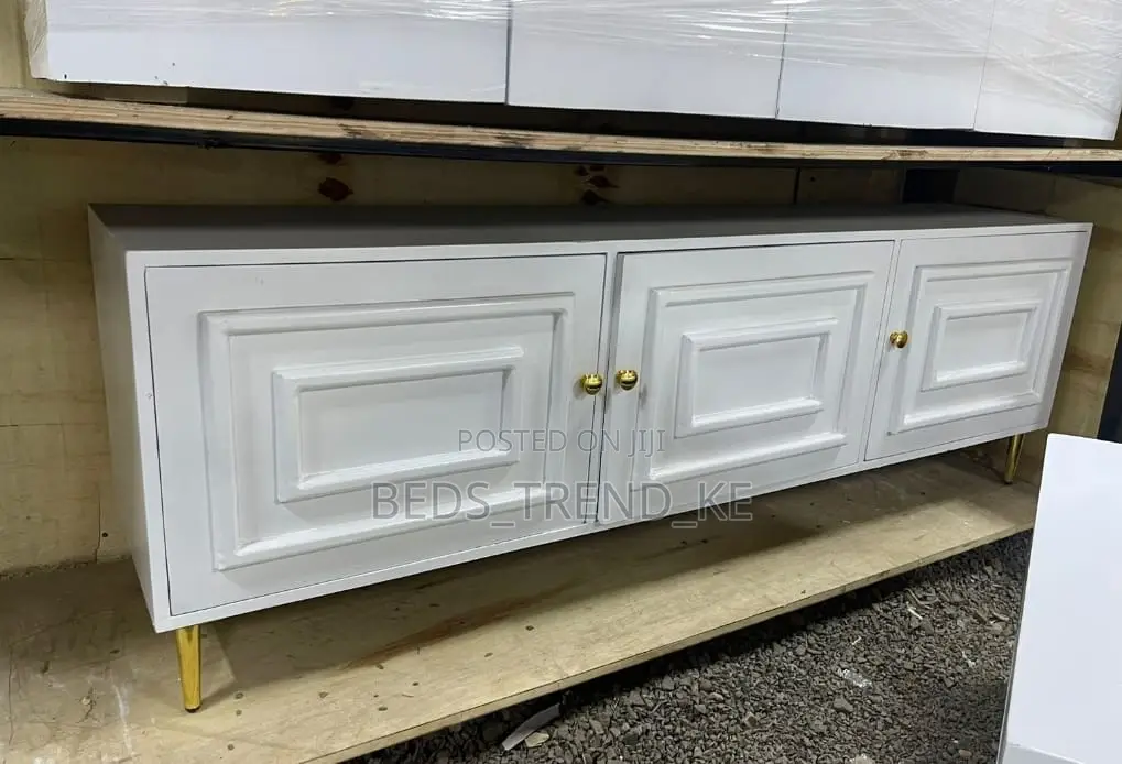Sleek Modern Tv Stand (White)