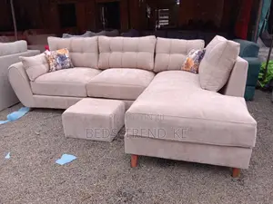 Breathable 6 Seater L Seat With a Puff
