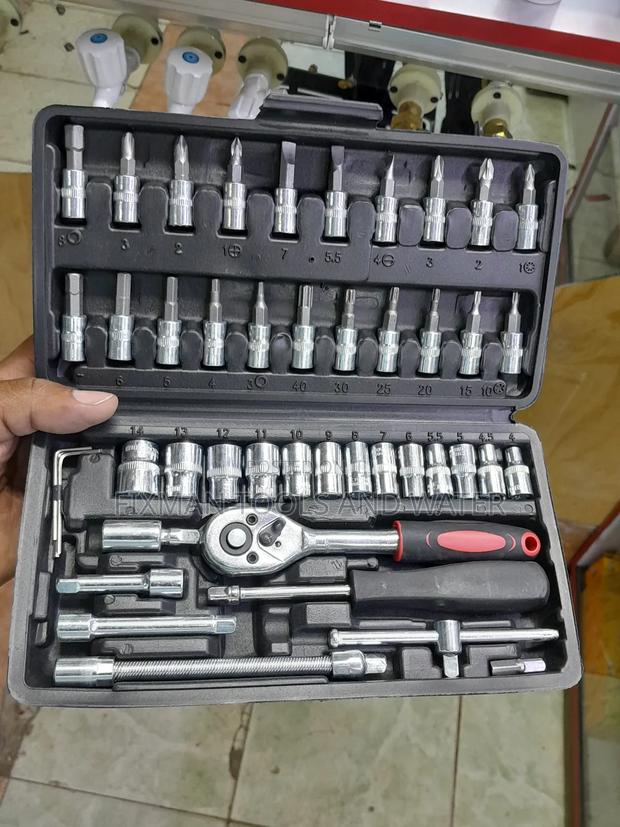 46 Pcs Full Set Sockets And Screw Driver Set - main view