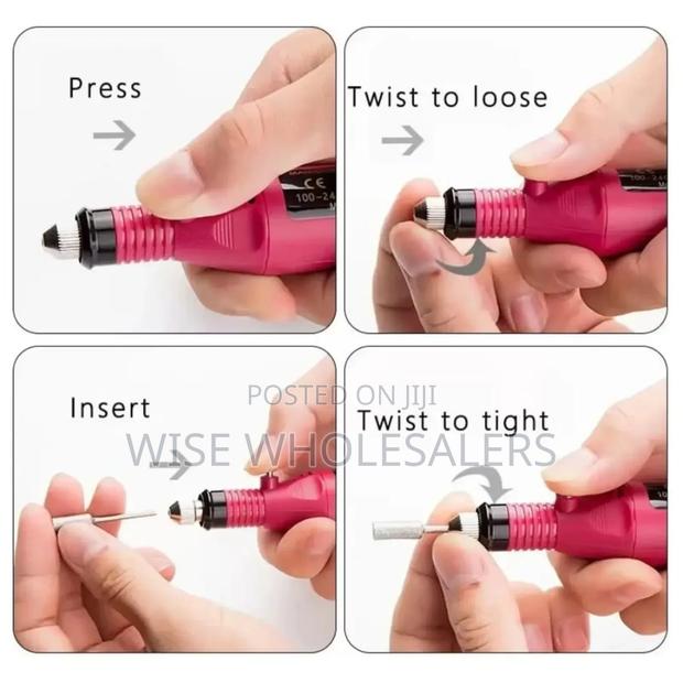 *Variable Speed Rotary Nail Drill Machine With 5 Drill Bits - thumbnail 4