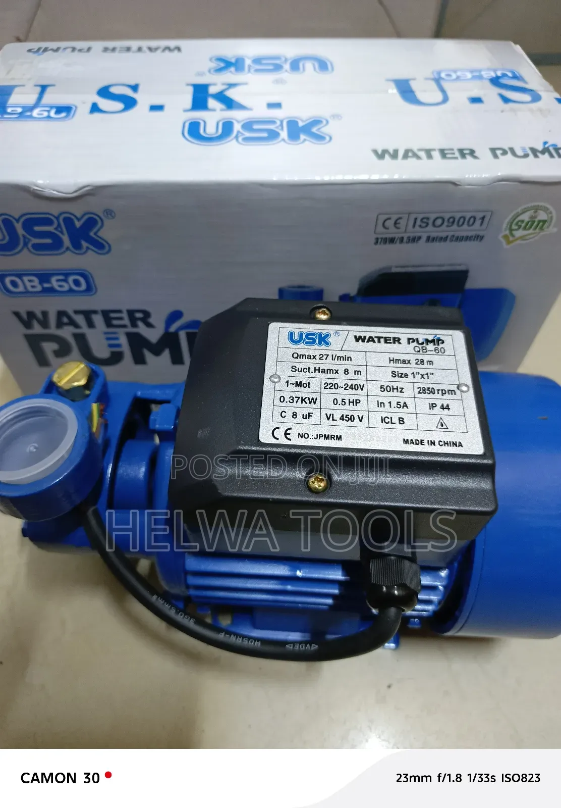 Usk Electric Water Pump 28m Hmax