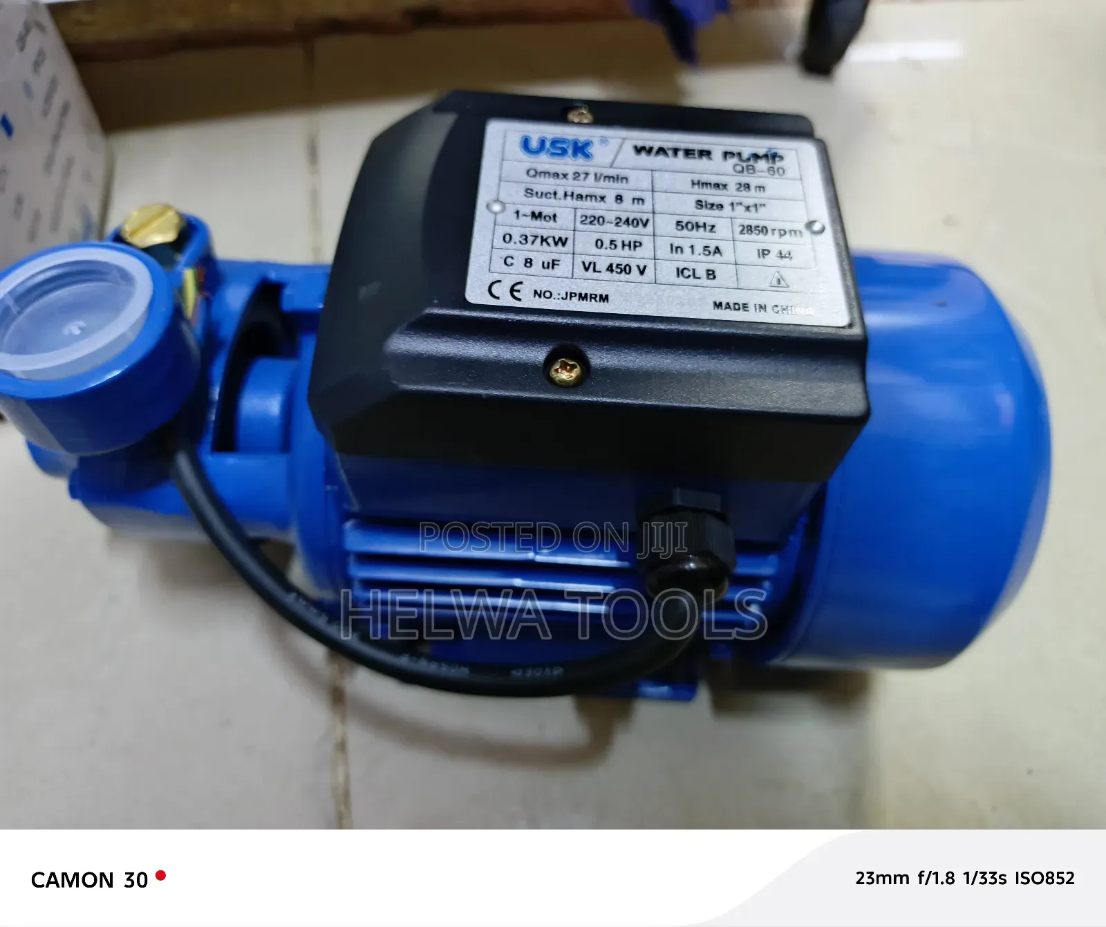 Usk Electric Water Pump 28m Hmax