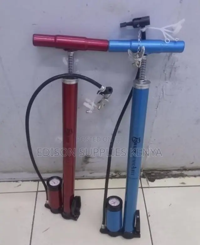 Bike Pump With Gauge 100psi Bicycle Ball Hand Tire Pump Heavy Duty