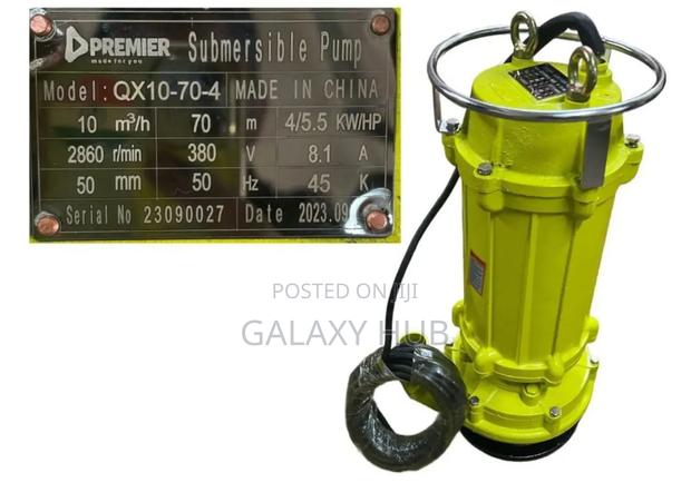 Premier Submersible Pump 5.5hp 70m Head 2 Outlet 3 Phase