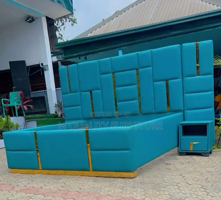 Eye Catching Royal Blue Quality Bed With Side Drawers