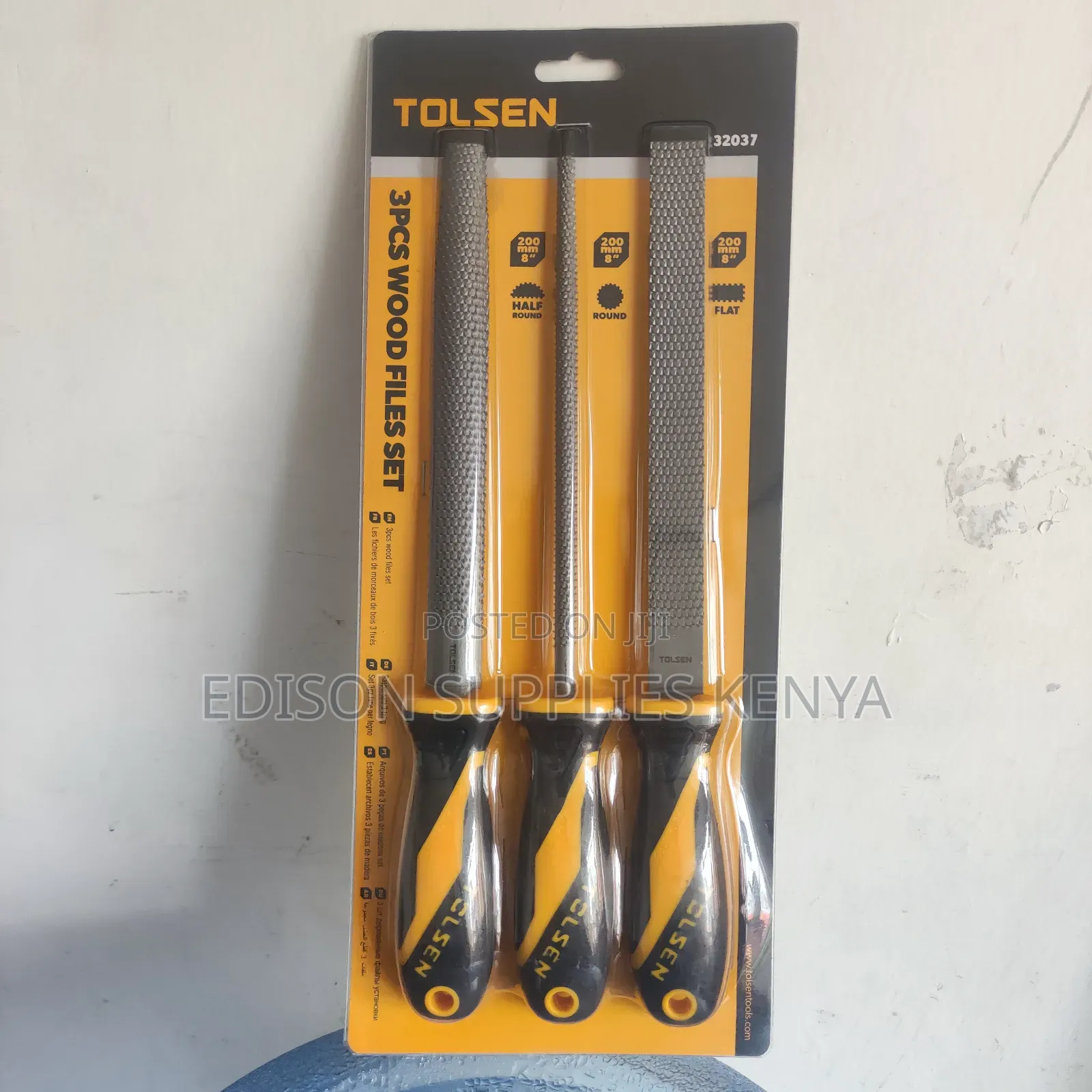 Wood File Set 3pcs Tolsen Half Round Flat Wood Woodworking