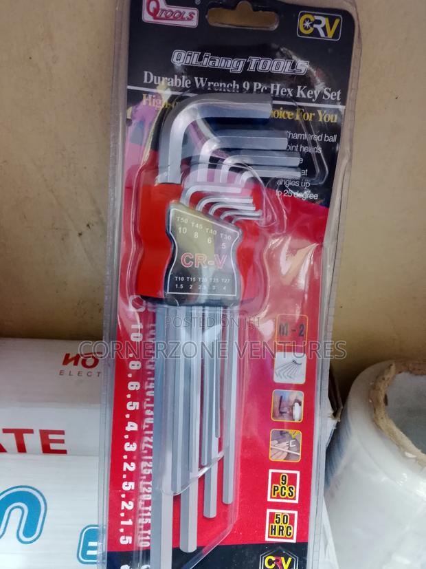 9pc Hex Key Set / Cr-v Allen Key Set - main view