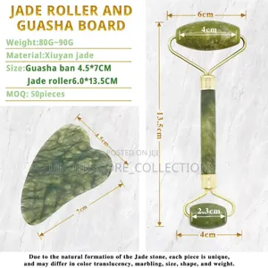 Tr3in1 Natural Stone Derma Facial Jade Roller Massager