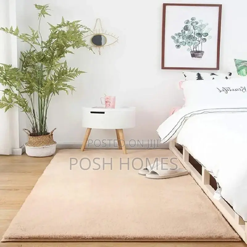 Modern Beige Style Nordic Rabbir Fur Carpet