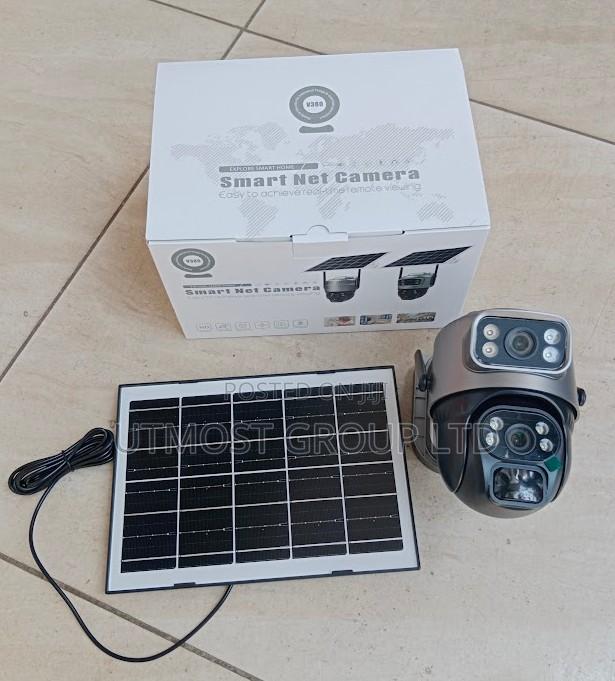 Intelligence V380 Pro Sim Card Solar Camera Dual Lens Light - main view